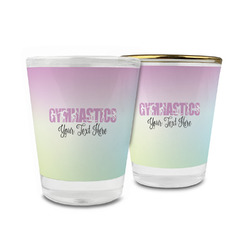 Gymnastics with Name/Text Glass Shot Glass - 1.5 oz