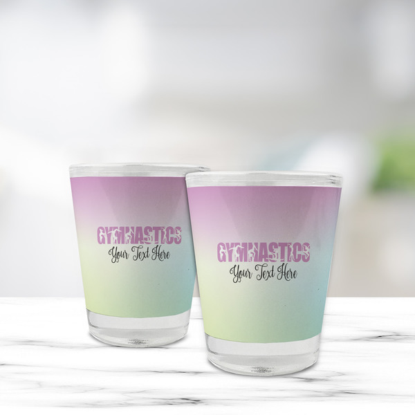 Gymnastics with Name/Text Glass Shot Glass - Standard - LIFESTYLE