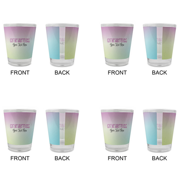 Gymnastics with Name/Text Glass Shot Glass - Standard - Set of 4 - APPROVAL