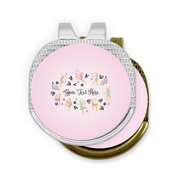 Gymnastics with Name/Text Golf Ball Marker Hat Clip - PARENT/MAIN