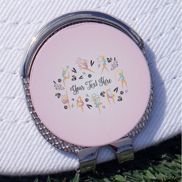 Custom Gymnastics with Name/Text Golf Ball Marker - Hat Clip