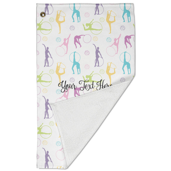 Gymnastics with Name/Text Golf Towel - Folded (Large)