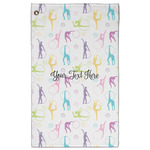 Gymnastics with Name/Text Golf Towel - Poly-Cotton Blend - Large