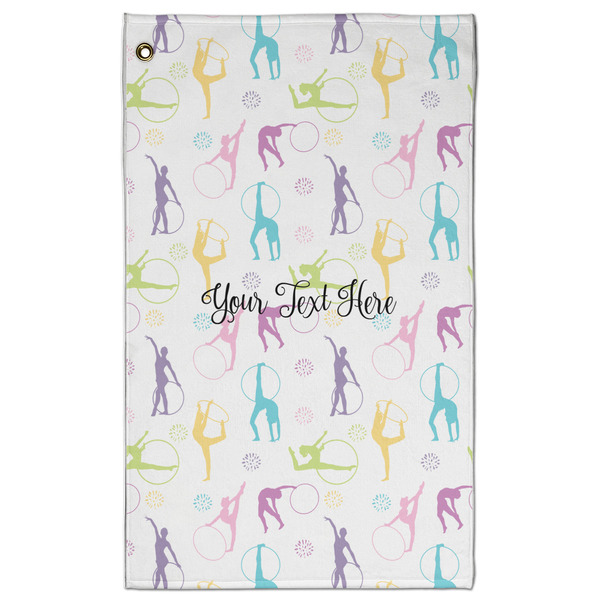 Custom Gymnastics with Name/Text Golf Towel - Poly-Cotton Blend - Large