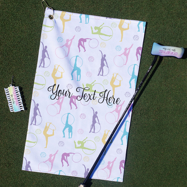 Custom Gymnastics with Name/Text Golf Towel Gift Set (Personalized)