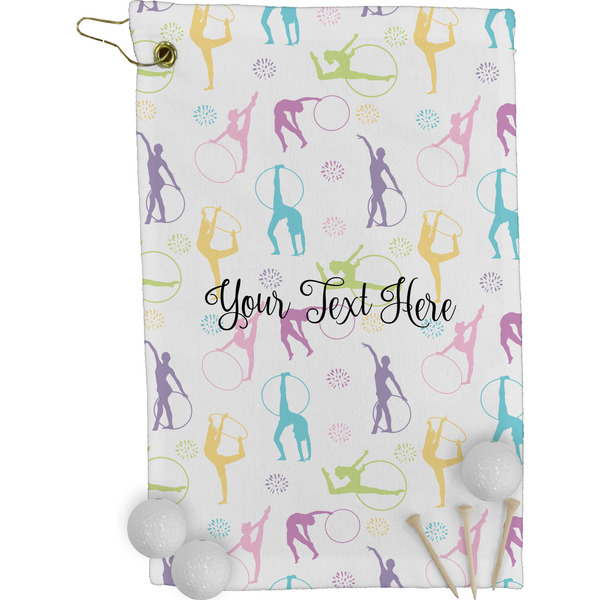 Gymnastics with Name/Text Golf Towel (Personalized)