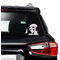 Gymnastics with Name/Text Graphic Car Decal (On Car Window)