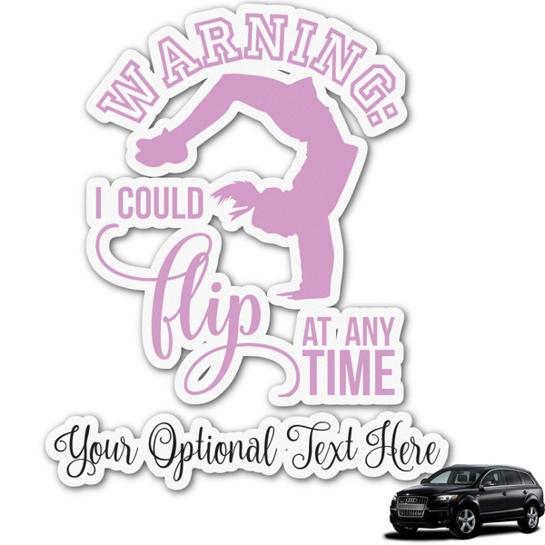 Custom Gymnastics with Name/Text Graphic Car Decal (Personalized)