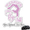Gymnastics with Name/Text Graphic Car Decal