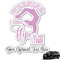 Gymnastics with Name/Text Graphic Car Decal (Personalized)