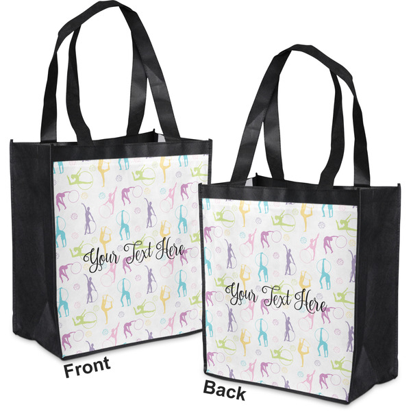 Gymnastics with Name/Text Grocery Bag - Apvl