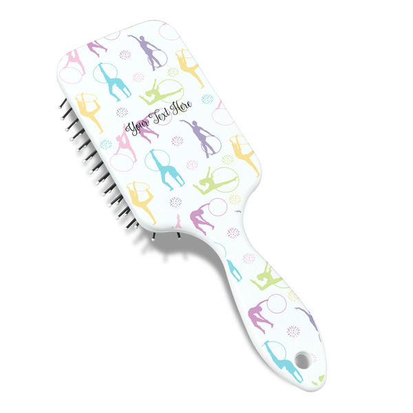 Gymnastics with Name/Text Hair Brush - Angle View
