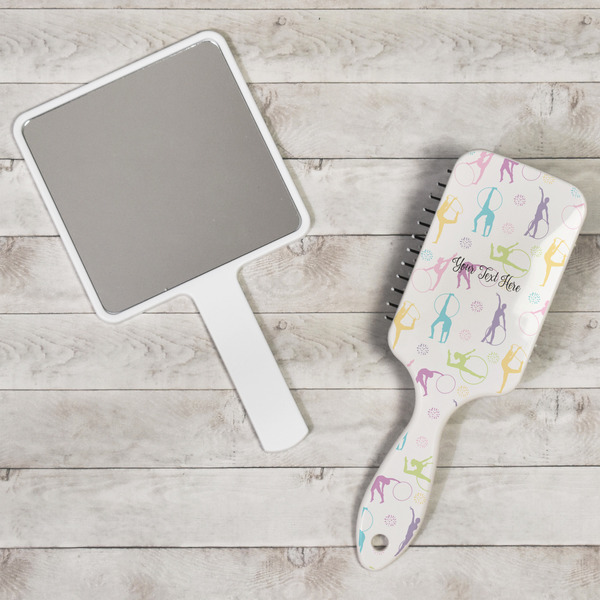 Gymnastics with Name/Text Hair Brush - In Context