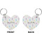 Gymnastics with Name/Text Heart Keychain (Front + Back)