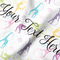 Gymnastics with Name/Text Hooded Baby Towel- Detail Close Up