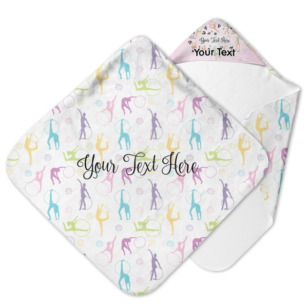 Custom Gymnastics with Name/Text Hooded Baby Towel (Personalized)