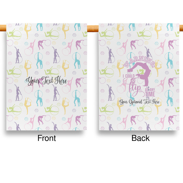 Gymnastics with Name/Text House Flags - Double Sided - APPROVAL