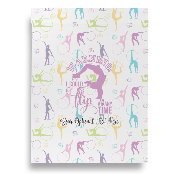 Gymnastics with Name/Text House Flags - Double Sided - BACK