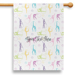 Gymnastics with Name/Text 28" House Flag - Double Sided