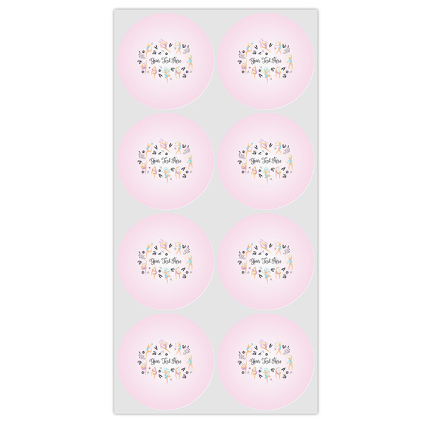 Gymnastics with Name/Text Icing Circle - Medium - Set of 8