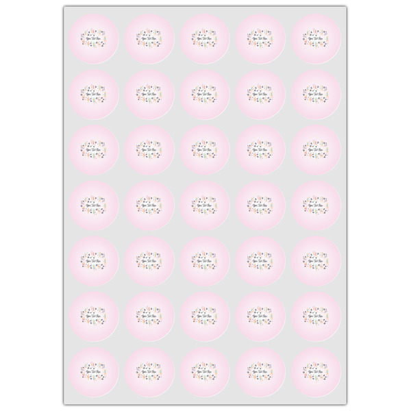 Gymnastics with Name/Text Icing Circle - XSmall - Set of 35