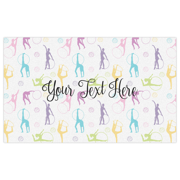 Gymnastics with Name/Text Indoor / Outdoor Rug - 3'x5' - Front Flat
