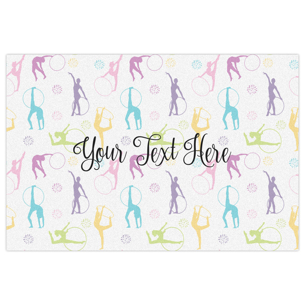 Gymnastics with Name/Text Indoor / Outdoor Rug - 4'x6' - Front Flat