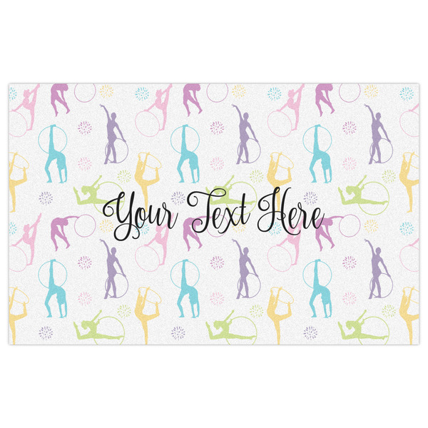 Gymnastics with Name/Text Indoor / Outdoor Rug - 5'x8' - Front Flat