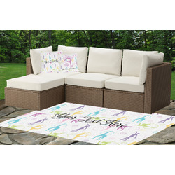 Gymnastics with Name/Text Indoor / Outdoor Rug - Custom Size