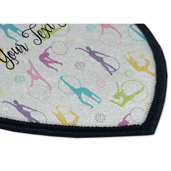 Gymnastics with Name/Text Iron on Shield 3 Detail