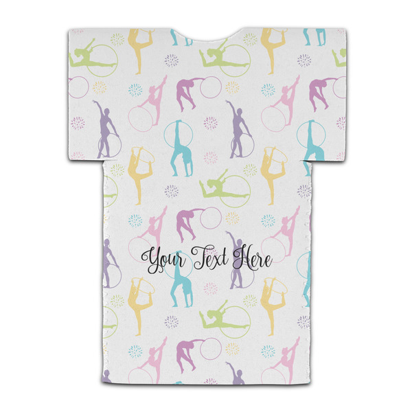 Gymnastics with Name/Text Jersey Bottle Cooler - BACK (flat)