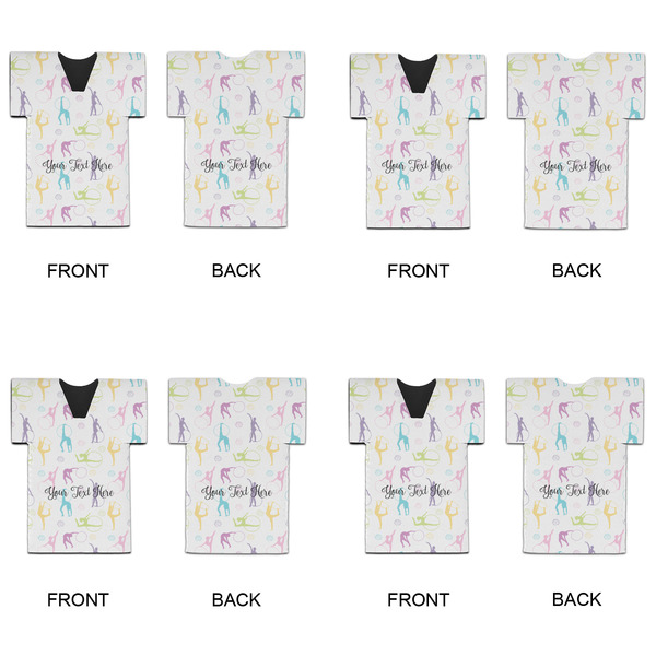 Gymnastics with Name/Text Jersey Bottle Cooler - Set of 4 - APPROVAL