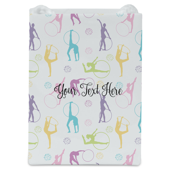 Gymnastics with Name/Text Jewelry Gift Bag - Gloss - Front