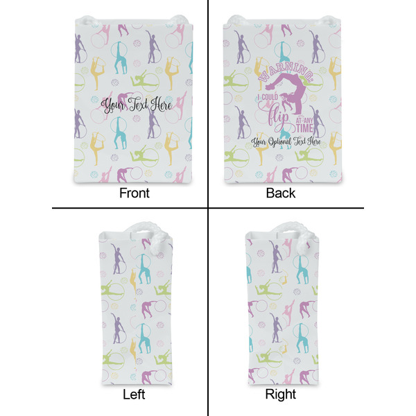 Gymnastics with Name/Text Jewelry Gift Bag - Matte - Approval