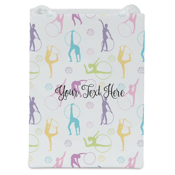 Gymnastics with Name/Text Jewelry Gift Bag - Matte - Front