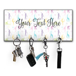 Gymnastics with Name/Text Key Hanger w/ 4 Hooks