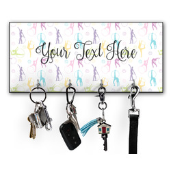 Gymnastics with Name/Text Key Hanger w/ 4 Hooks