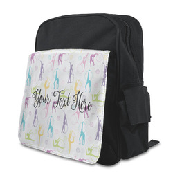 Gymnastics with Name/Text Preschool Backpack