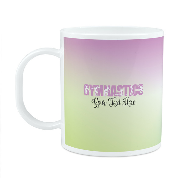 Custom Gymnastics with Name/Text Plastic Kids Mug (Personalized)