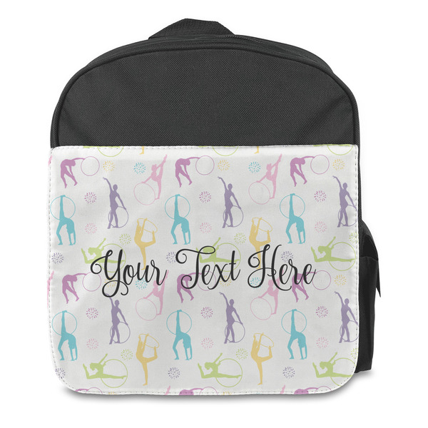 Gymnastics with Name/Text Kids Backpack - Front