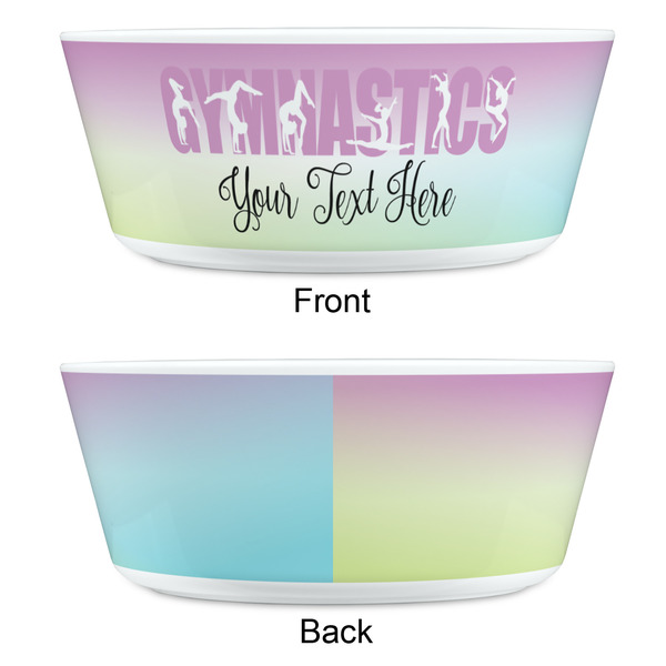 Gymnastics with Name/Text Kids Bowls - APPROVAL