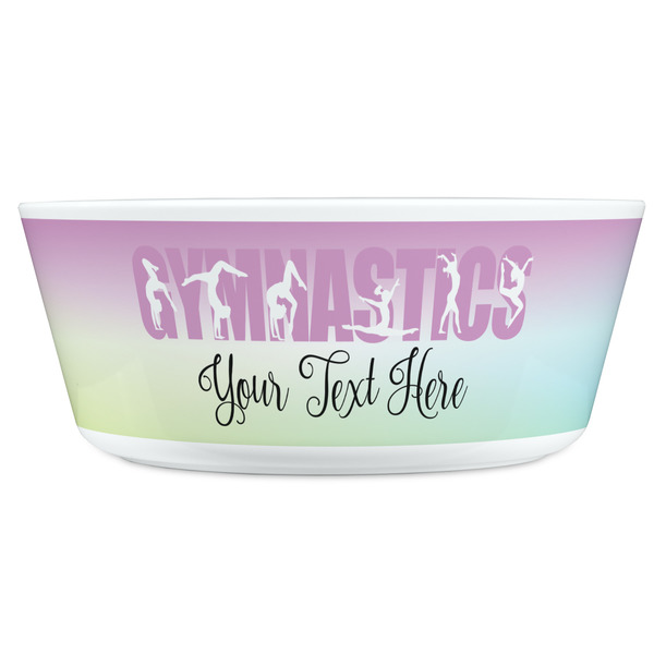 Gymnastics with Name/Text Kids Bowls - FRONT