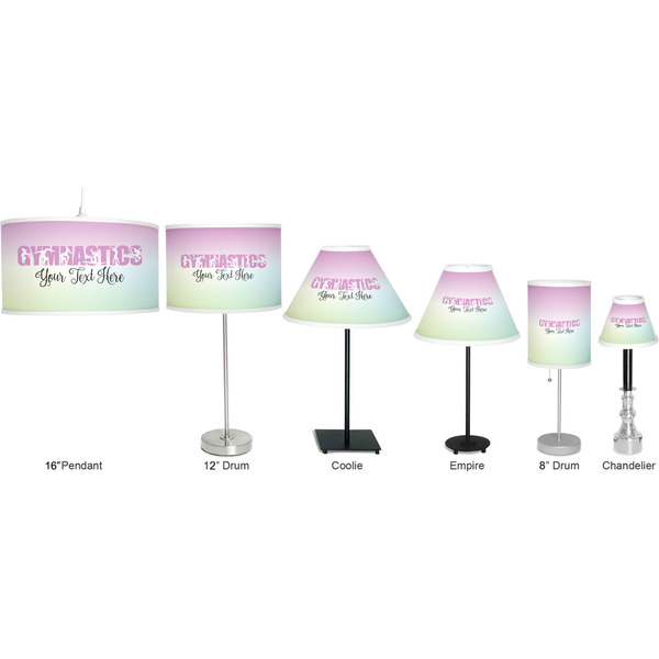 Gymnastics with Name/Text Lamp Full View Size Comparison