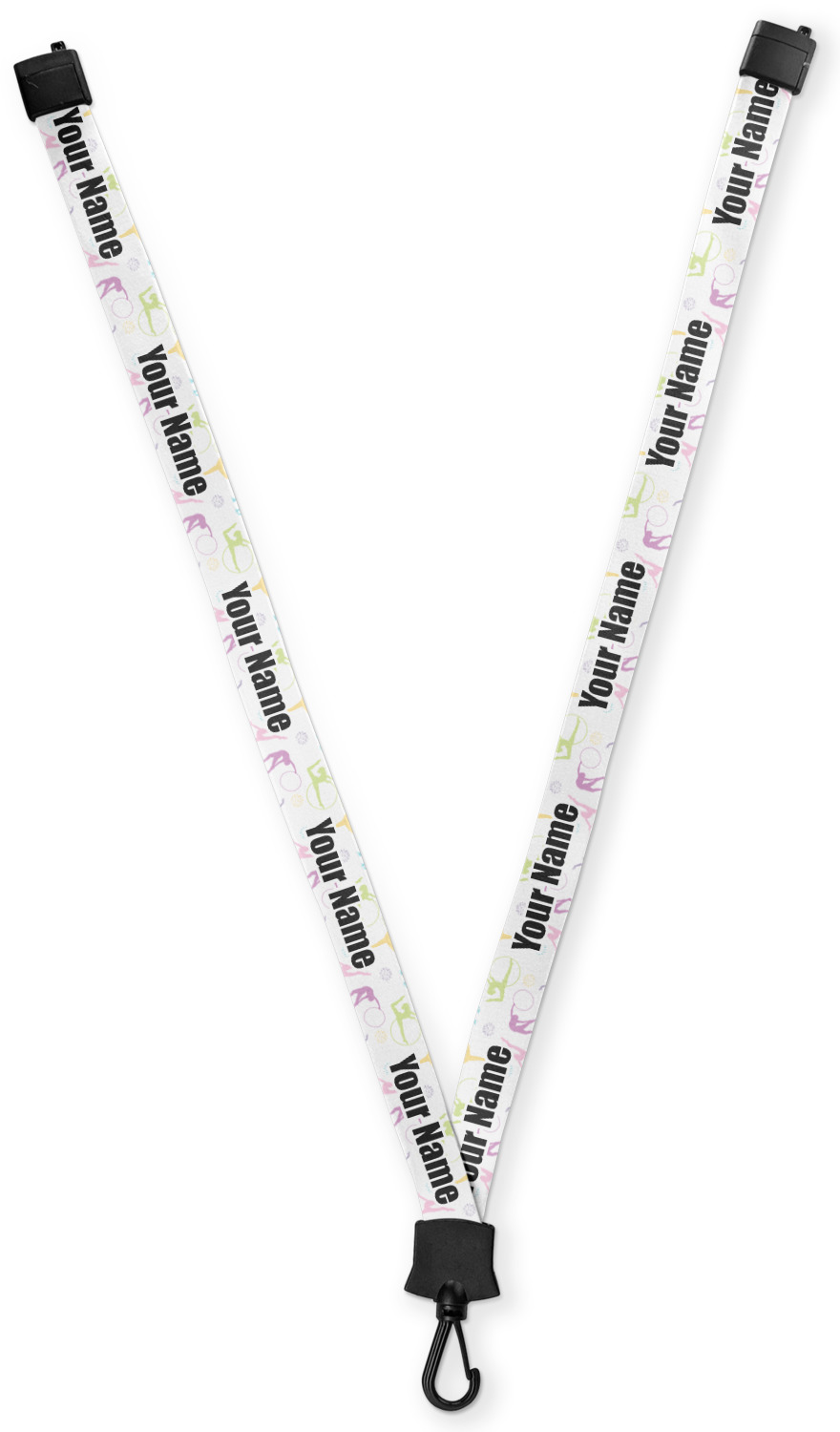 Custom Gymnastics with Name/Text Lanyard (Personalized) YouCustomizeIt