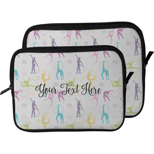 Gymnastics with Name/Text Laptop Sleeve (Size Comparison)