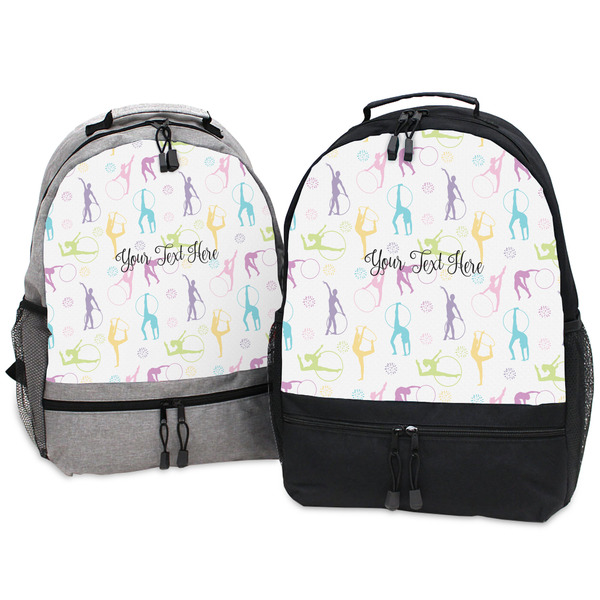 Gymnastics with Name/Text Large Backpacks - Both