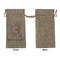 Gymnastics with Name/Text Large Burlap Gift Bags - Front & Back