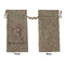 Gymnastics with Name/Text Large Burlap Gift Bag - Front & Back