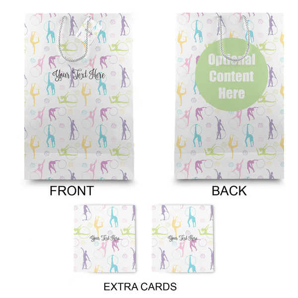 Gymnastics with Name/Text Large Gift Bag - Approval