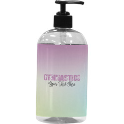 Gymnastics with Name/Text Plastic Soap / Lotion Dispenser (16 oz - Large - Black)